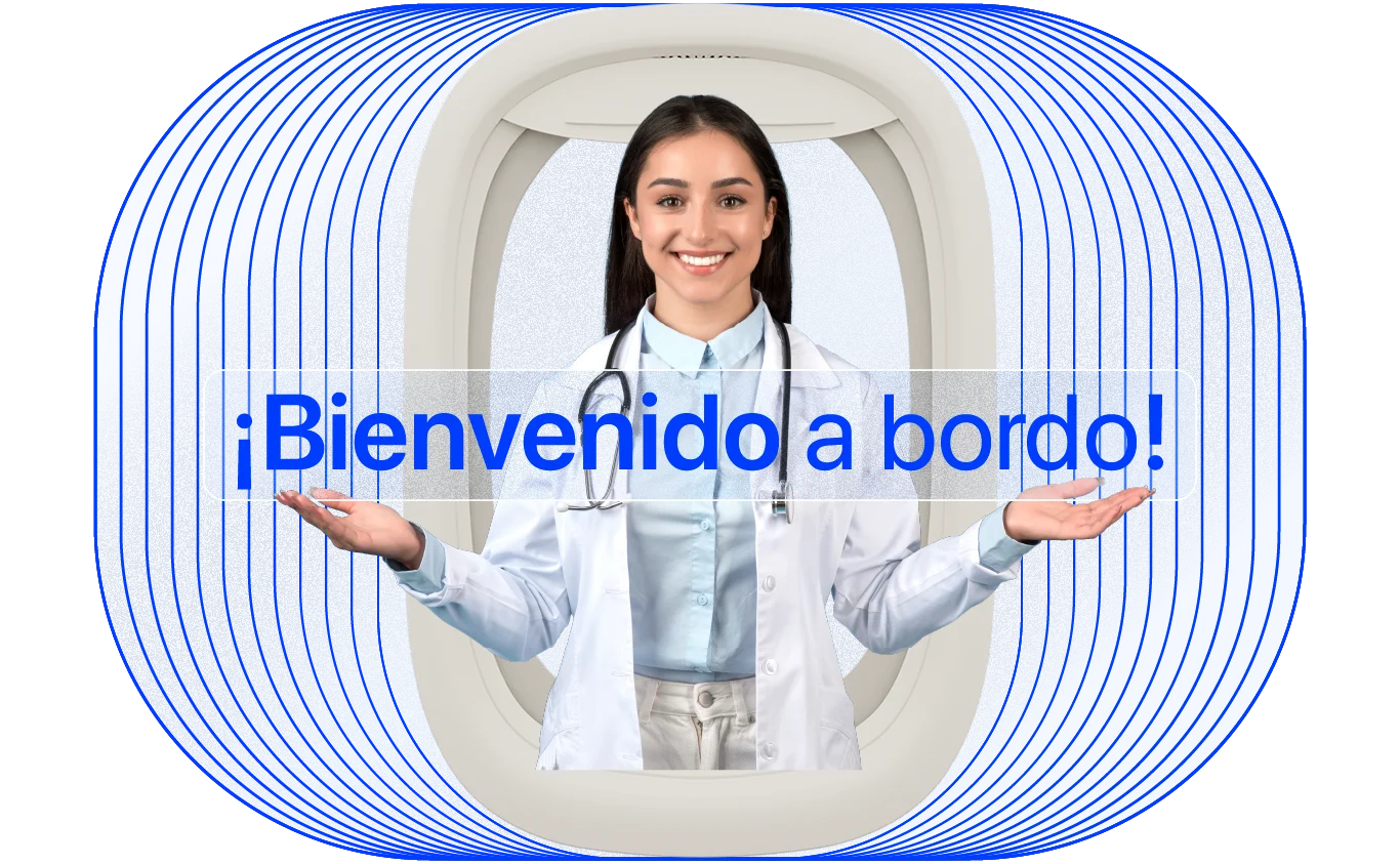 Bienvenido a bordo · Pasaporte a tu Salud